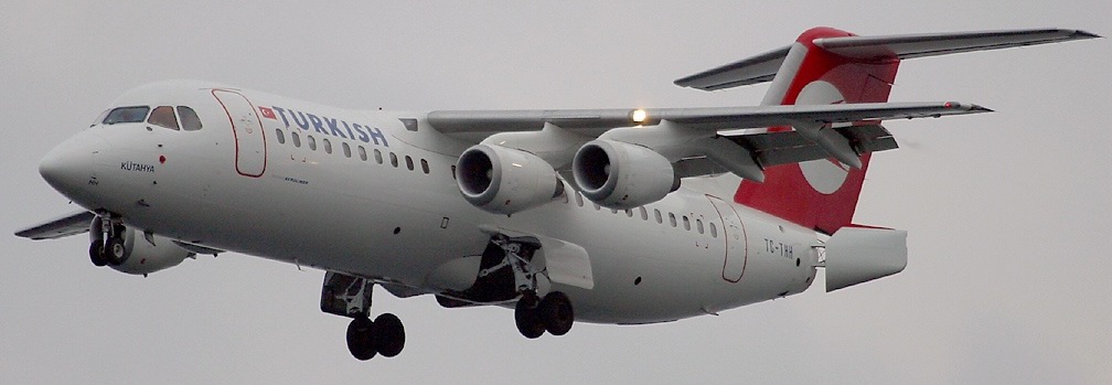 Turkish Airlines/Avroliner Rj100/Tc-Thh/Kutahya Original Aircraft Model Bae 146-300 V.5.0