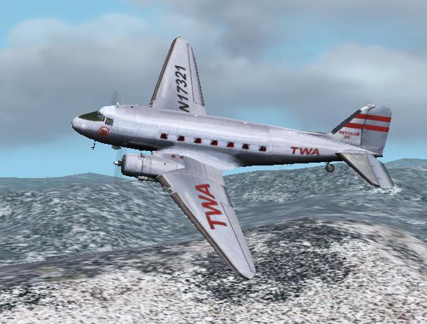 Fs2002 Douglas Dc-3 Delta Ship 41 Nc28341 Delta’s Ship 41, A Douglas Dc-3 Dakota With Wrig
