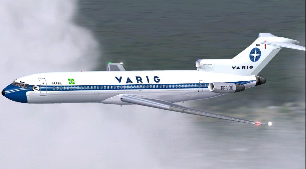 Fs2004 Varig Air Lines Boeing 727-300 V 1.0 This Is A Textures Repaint By Luiz Foernges Of