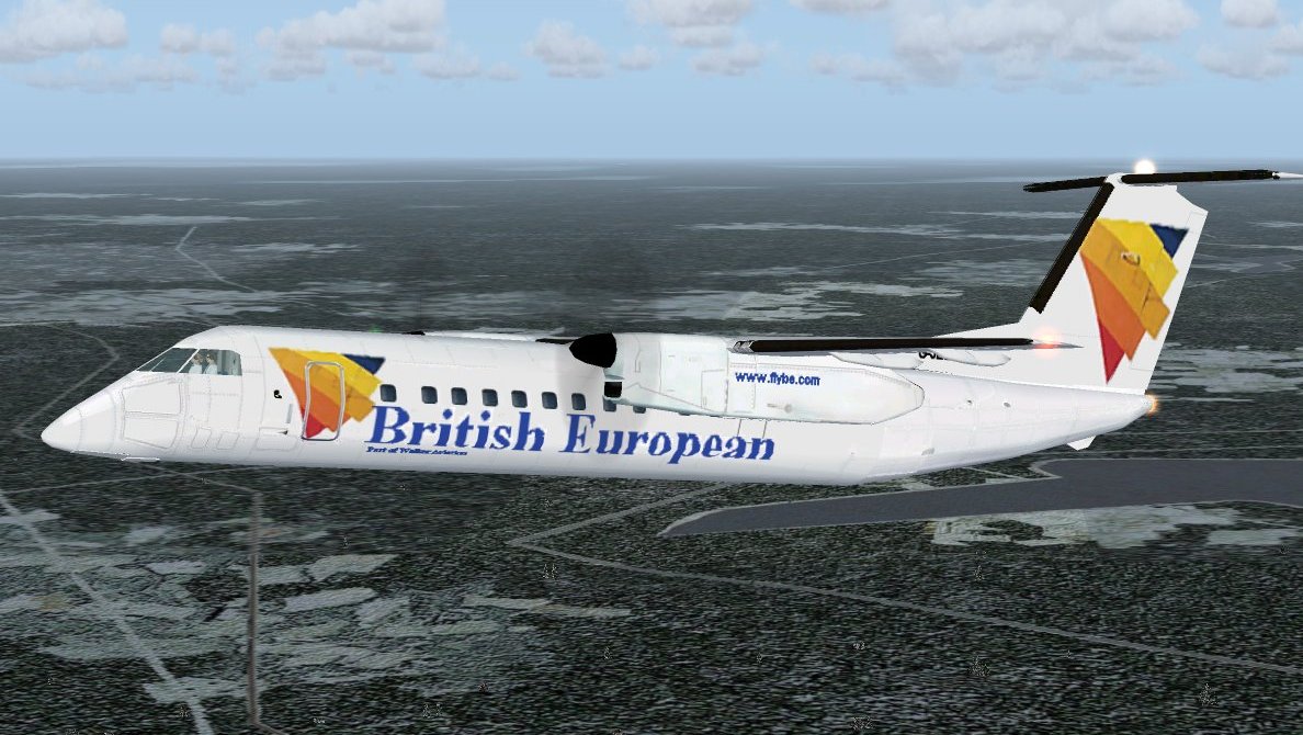 Fs2002/Fs2004 British European Dash 8-Q300 This Is A Textures Repaint Of Oleksiy Frolov An — 1