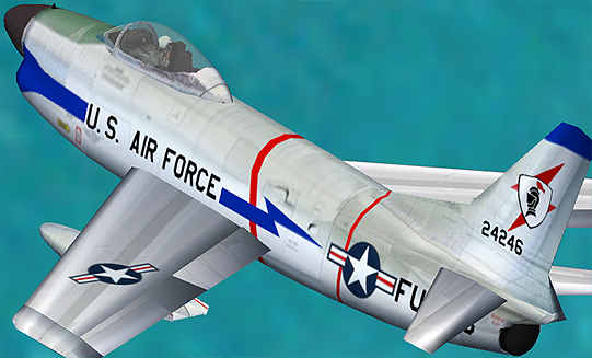 Fs2002/Cfs2 F-86D Sabre Dog This Is A Textures Repaint Of An F-86D, In The Markings Of The