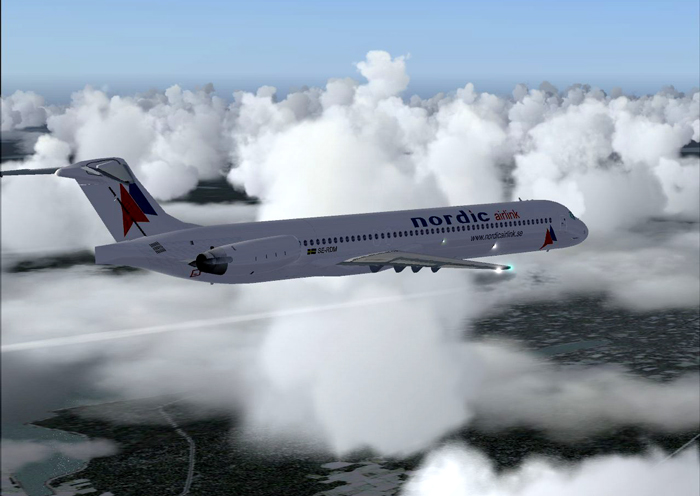 Nordic Airlinks Se-Rdm Fs2004 By Dan Walloch Textures For Sgas Mcdonnell Douglas Md-83, Wh