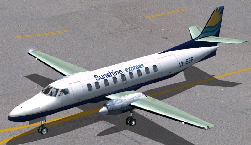 Fs2004 Sunshine Express Metroliner Iii - Passenger.textures Only, Requires Met3Pass.zip (F