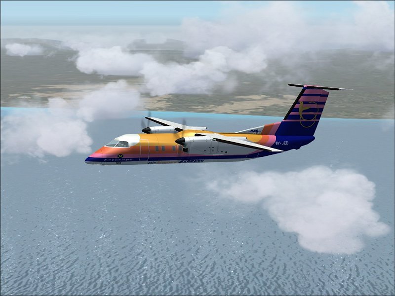 Fs2004 Dehavilland Dash8-102 37 Seat Turboprop Regional Airliner