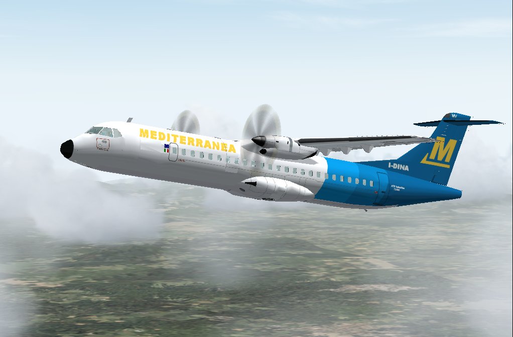 Fs2002/2004 Mediterranea Atr 72-500 Atr72-500 In Mediterranea Virtual Airlines Current Liv