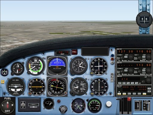 Panel For The Pistons Engine Piper Cherokee Pa28, Without Retractile Gear (Fs 2000 Version