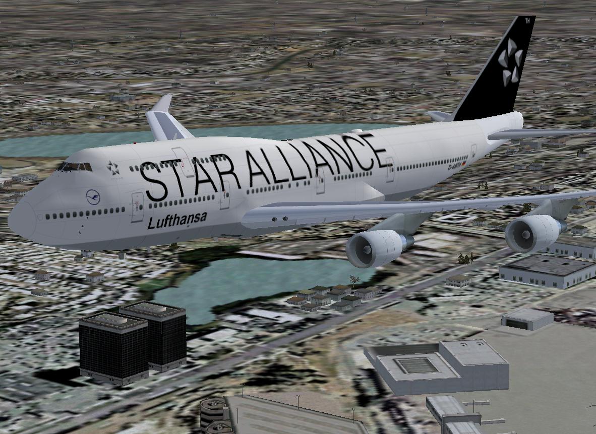 Fs2004 Boeing 747-400 Lufthansa Star Alliance D-Abth This File Is A Textures Repaint For T