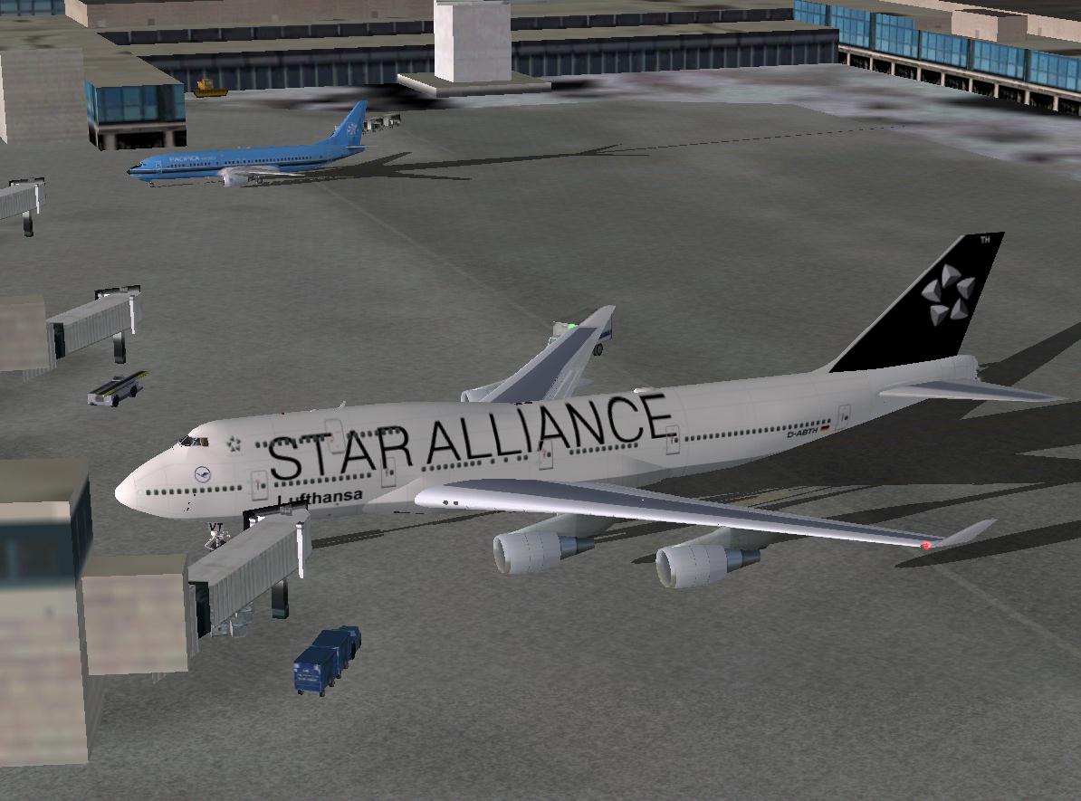Fs2004 Boeing 747-400 Lufthansa Star Alliance D-Abth This File Is A Textures Repaint For T