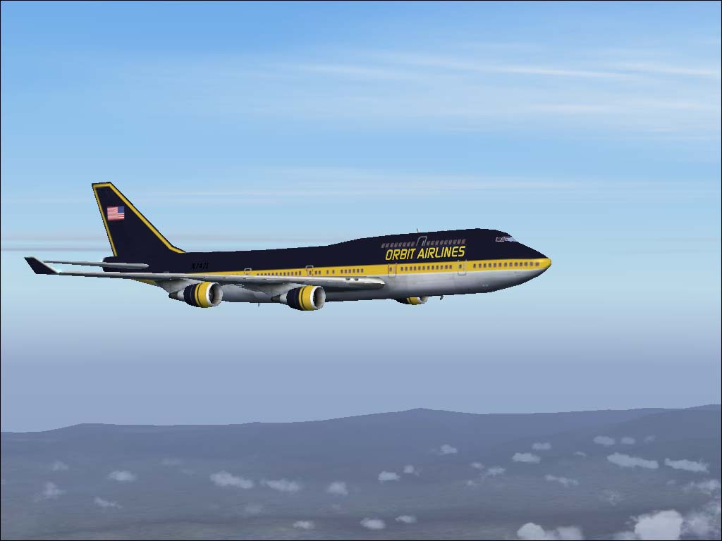 A Textures Repaint Of The Default Boeing 747-400 In Orbit Livery Colors - Textures Repaint — 1
