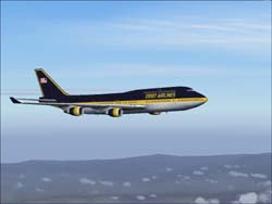A Textures Repaint Of The Default Boeing 747-400 In Orbit Livery Colors - Textures Repaint