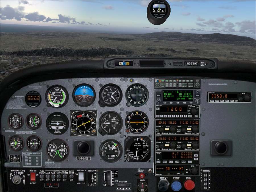This Is A Panel For The Fs2004 Cessna 182S Skylane Made Over A Photoreal Bitmap And Featur — 1