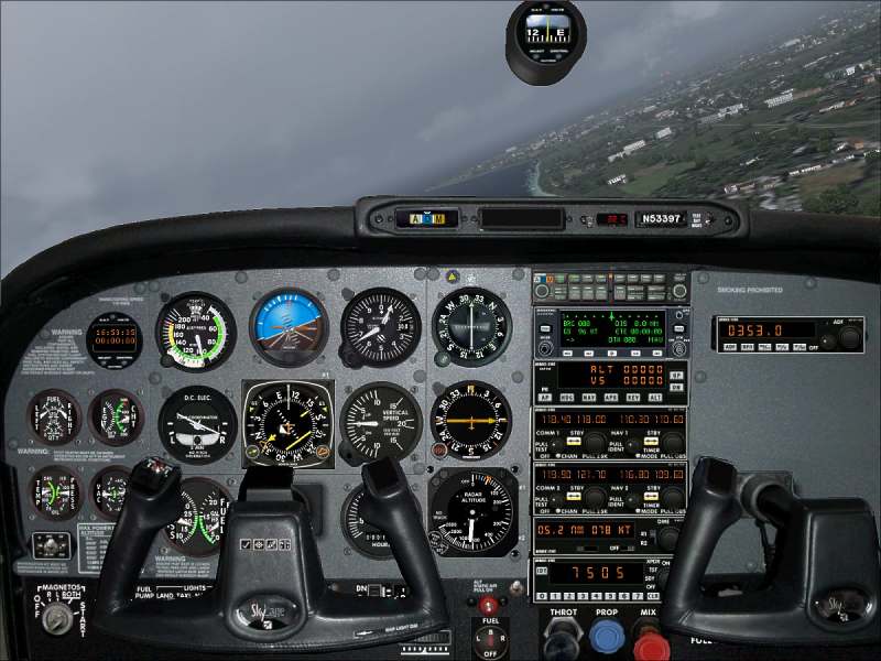 This Is A Panel For The Fs2004 Cessna 182S Skylane Made Over A Photoreal Bitmap And Featur