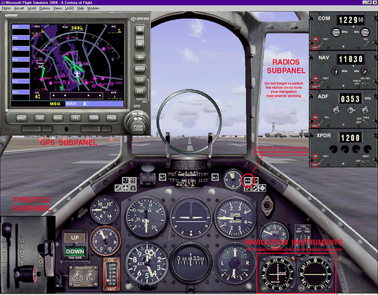 Fs2004 Supermarine Spitfire Panel This Panel Is Based On The Default Cfs Panel