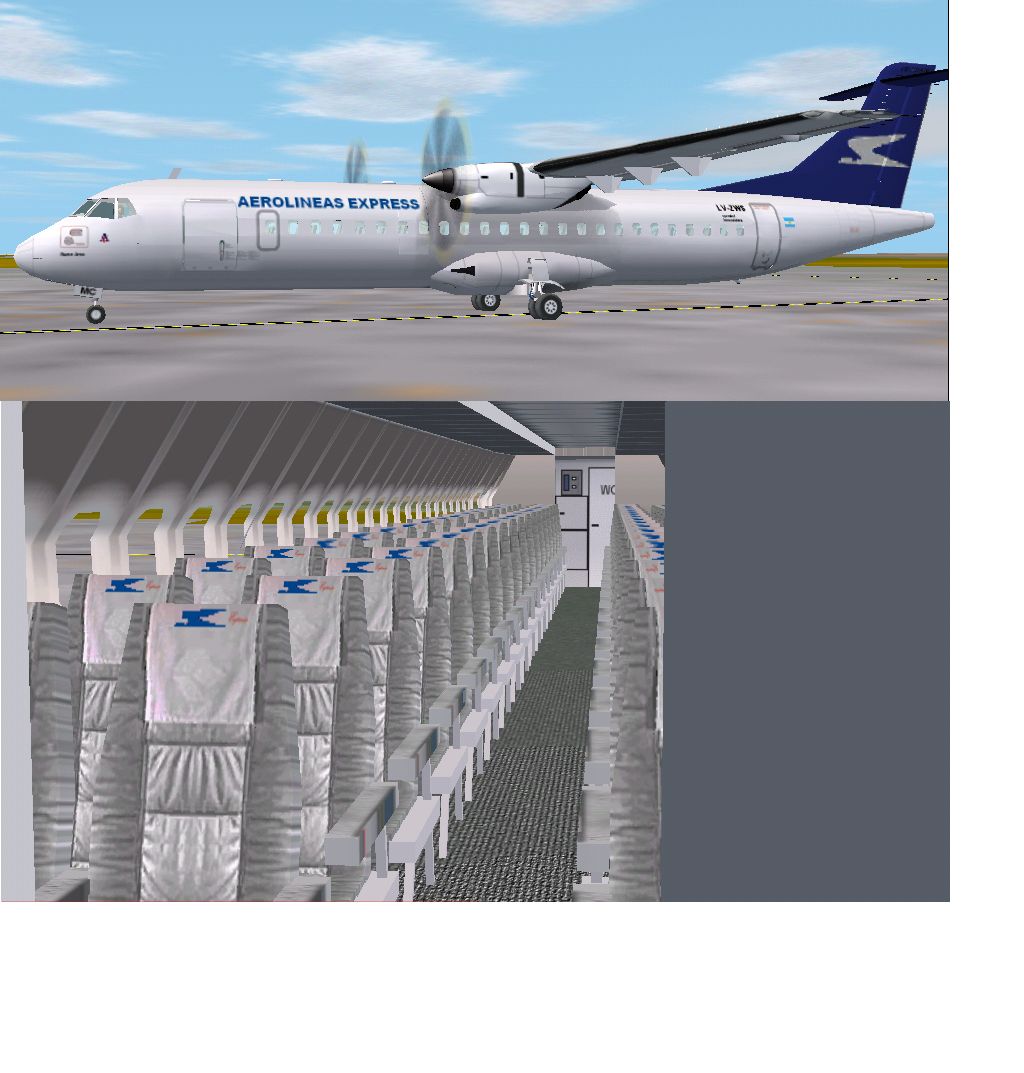 Aerolineas Argentinas Express Atr72-500 For Fs2002 This Is A Textures Repaint Of Francisco