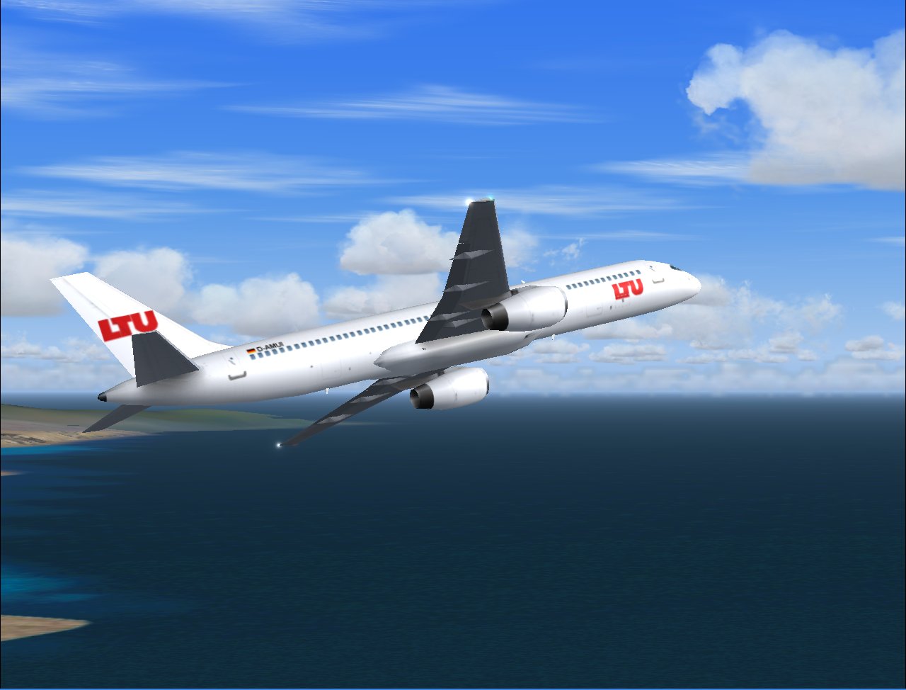 Boeing 757-200Rr In Ltu Livery, Repainted In 32-Bit Textures