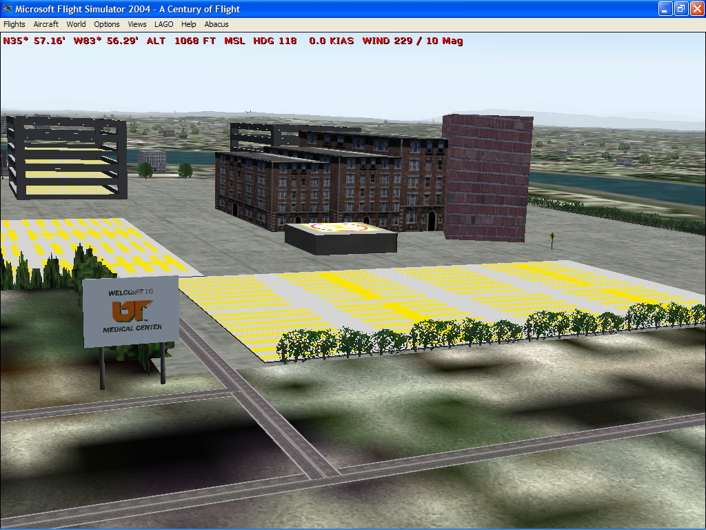 Fs2004 Scenery Ut Hospital In Downtown Knoxville, Tn This Scenery Depicts The University O