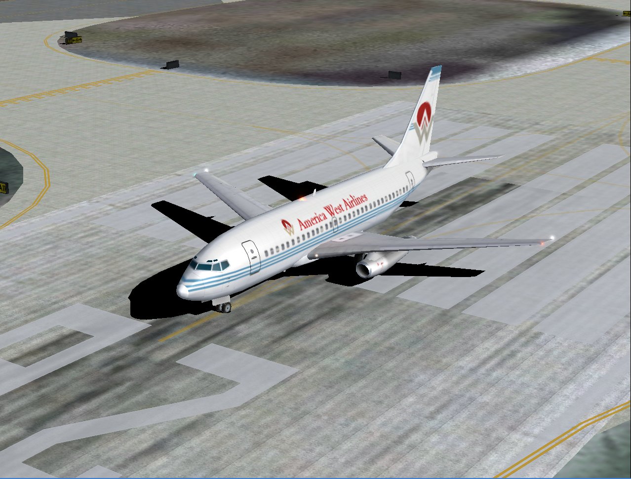 Boeing 737-200 In America West Airlines 1980S Livery, For Ai; And Repainted In 32-Bit Text