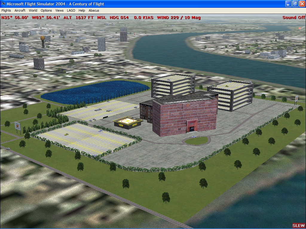 Fs2004 Scenery Ver 2.0 New Textures - Cars - New Helipad Ut Hospital In Downtown Knoxville