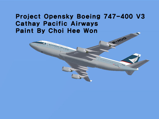 Project Opensky Boeing 747-400 (Fs2002, Fs2004) Cathay Pacific Airways Original Aircraft B