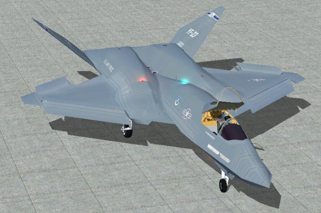 Fs2004 Northrop/Mcdonnell Douglas Yf-23A Black Widow Ii Pav-1 87800 And Pav-2 87801