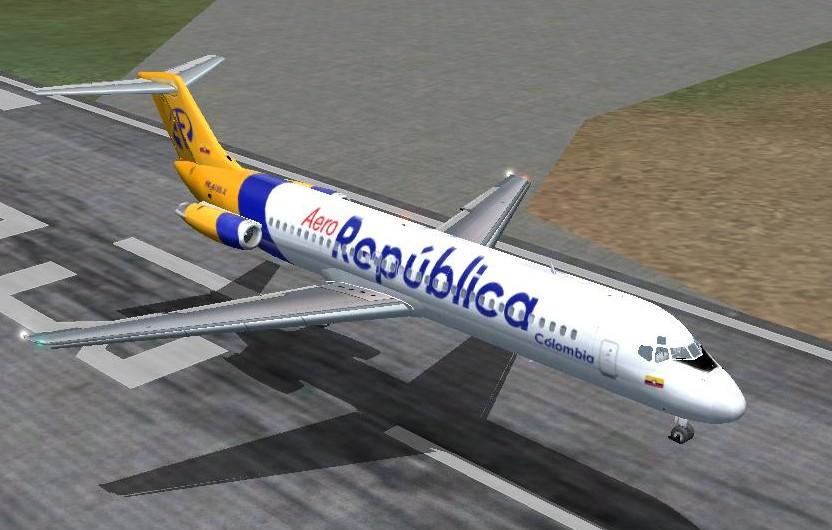 Fs2002-Fs2004 Aerorepública Colombia Douglas Dc-9, Hk-4155-X