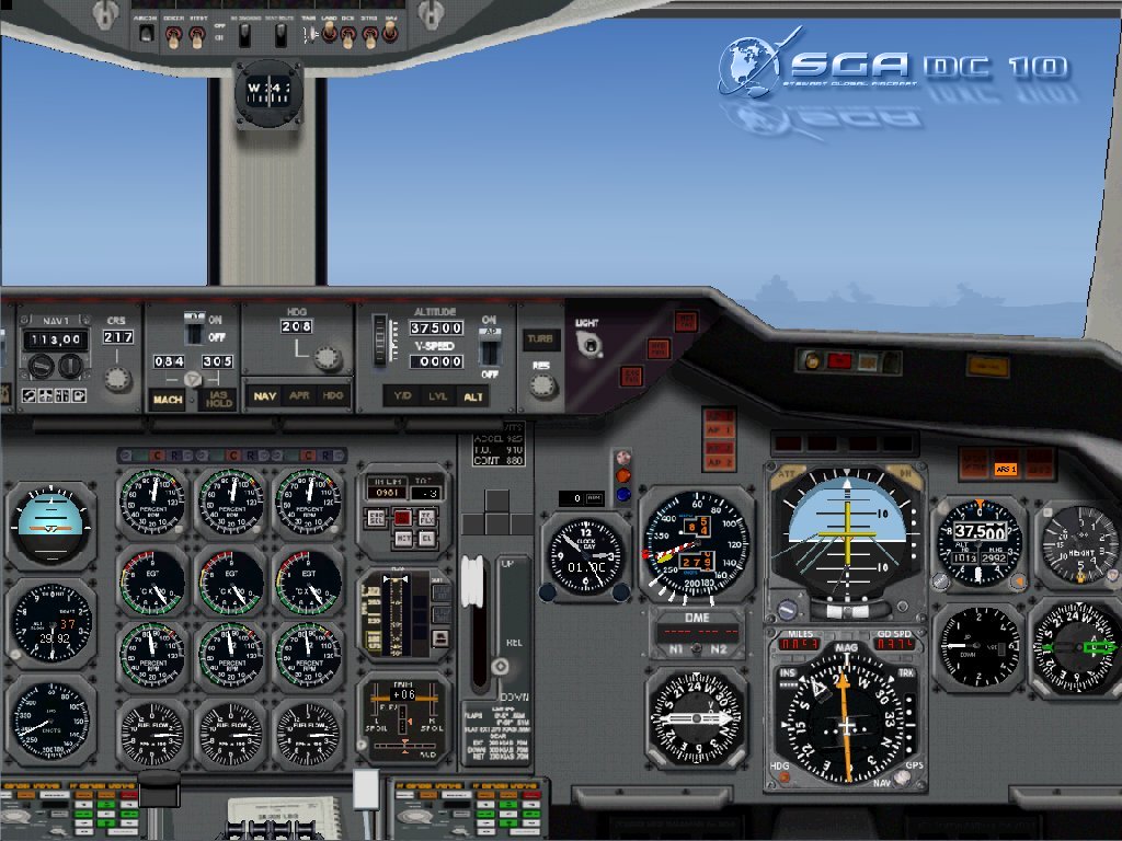 Fs2002/Fs2004 Sga Dc10 Panel All Work By Mike Baumann For Sga (2003) Original (C)2001 Staf