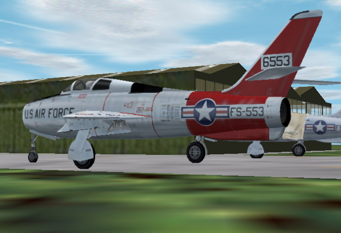 Fs2002 Belgian Af Hq Thunderstreak F-84F Update Contains Panel, Texture And Flight Profile
