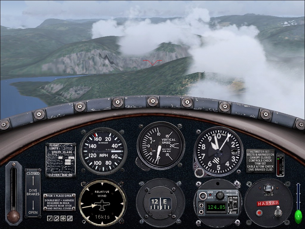 Fs2004 Schweizer Glider Airplane Improved To Really Glide Even With No Winds