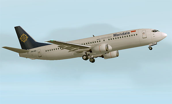 Boeing 737-400 Mandala Airlines Model By Ffx And Repainted High Detail By Me For Contact :