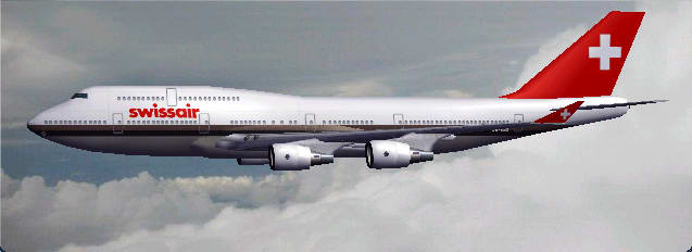 Swiss Air Old Livery This Is Repainted Textures Of The Fspainter Great Boeing 747-400(Mode