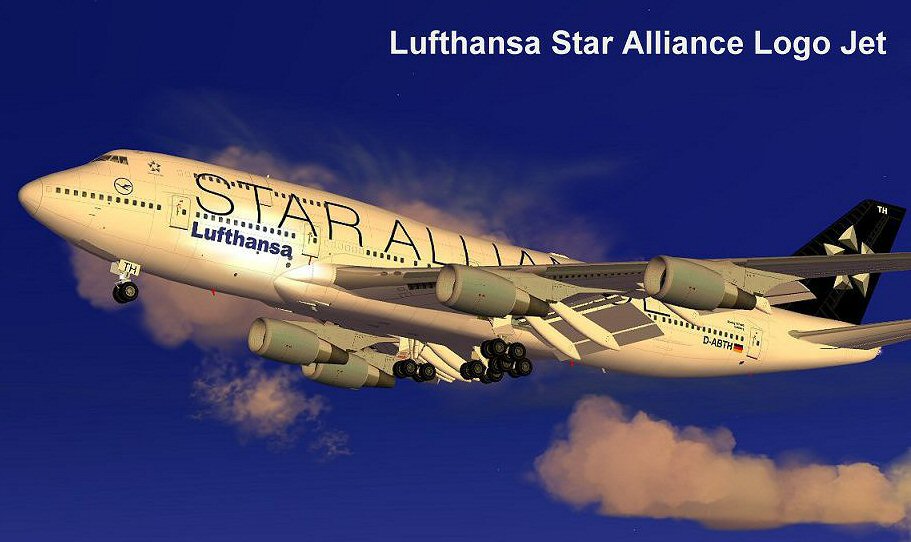 Fs2002/2004 Lufthansa Boeing 747-430M(Combi-Full Pax Converted) Star Alliance Theme