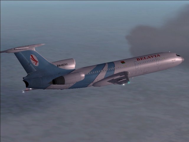 Fs2004 Belavia Tupolev Tu-154, Registation Ew-85741