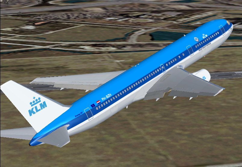 Fs2004 Klm 767-300Er Fs2004 Klm Boeing 767-300Er, Registration Ph-Bzh (Tower Bridge)