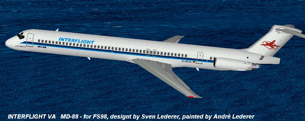 Fs98 Aircraft Boeing Mdd Md-88 Of The German Interflight Va, Registration D-Asea; Model Wi