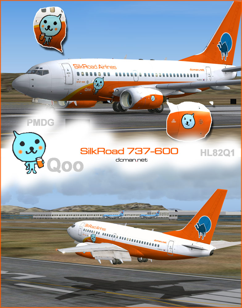 Fs2004 Silkroad Airlines 737-600 Repaint For The Pmdg 737Ng The Aircraft Is Named Qoo And