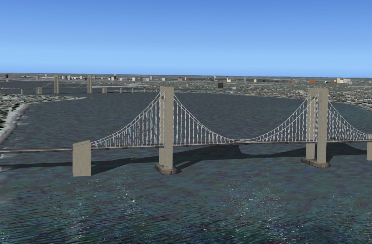 Ny Bridges - The Throgsneck And Whitestone Bridges Omitted By Fs2004 Created With Fsds2 Wi