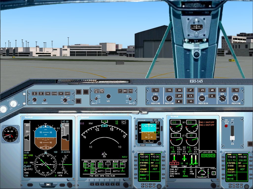 Fs2004 Embraer Erj-145 Panel Version 1 This Panel Was Designed Based On Actual Erj Picture