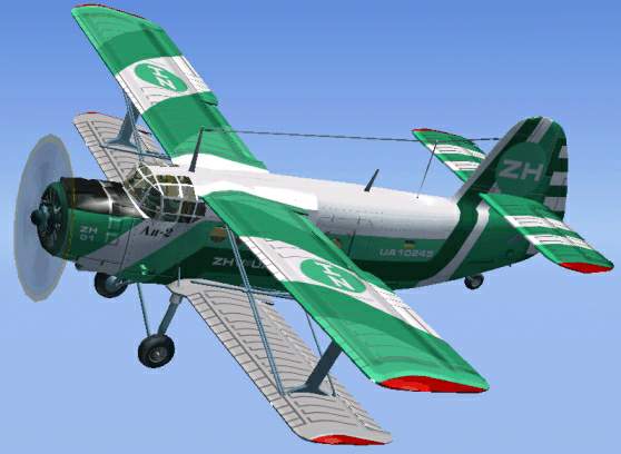 Antonov An-2P/T Colt Version 2, Completely Processed For Fs2004