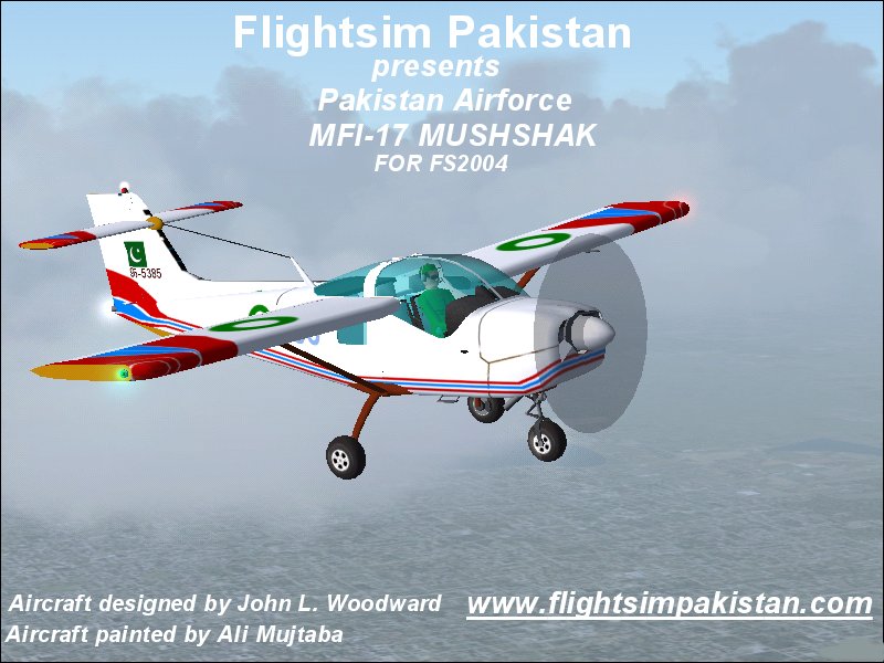 Fs2004 General Aviation Aircraft- Pakistan Airforce Saab Mfi-17 Mushshak Pakistan Airforce