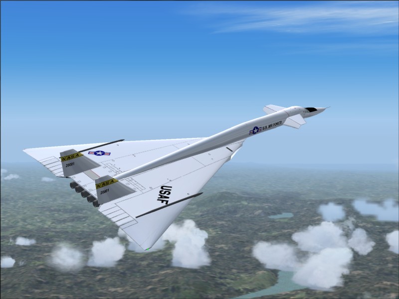 Fs2002-2004 North American Xb-70 Valkyrie This Aircraft Was Shaped To Fly At Mach 3 Remain