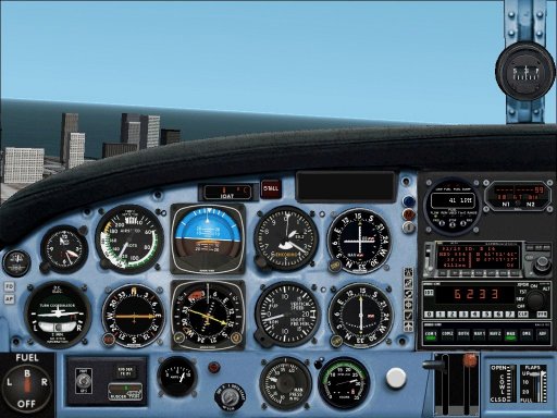 Panel For The Pistons Engine Piper Cherokee Pa28, Without Retractile Gear (Fs 2002 Pro Ver