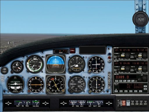 Panel For The Pistons Engine Piper Cherokee Pa28, Without Retractile Gear (Fs 2002 Pro Ver