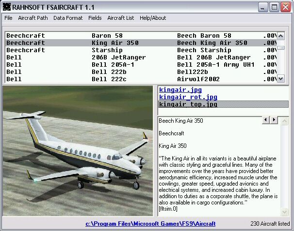 Shareware: Generates A List Of Installed Aircraft In The Aircraft Directory