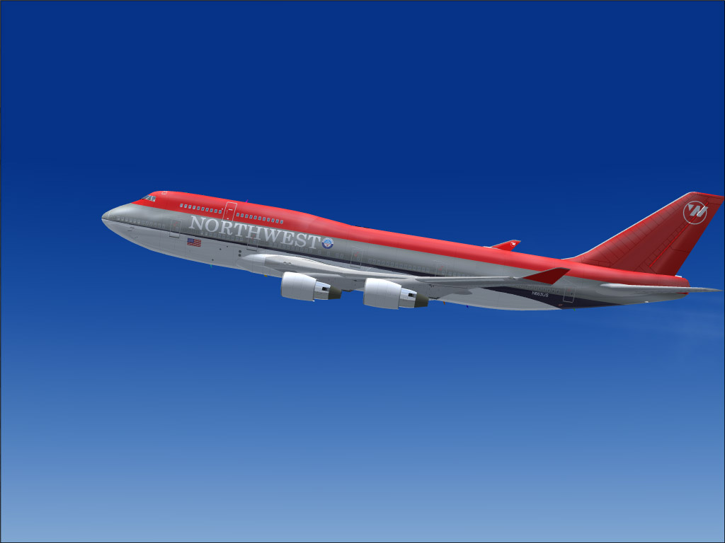 Project Opensky Boeing 747-400 Passenger For Fs2002/Fs2004 Exclusively Northwest Airlines