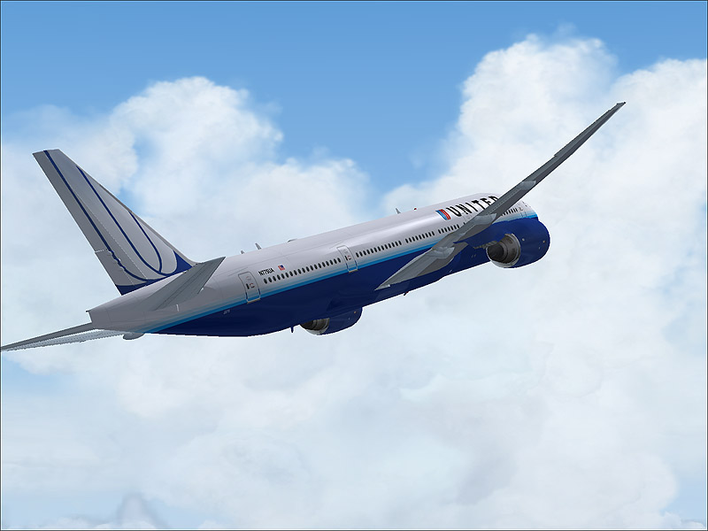 Fs2004 United Airlines Boeing 777-222 Repainted Textures Of Melvin Rafis Gmax Boeing 777-2
