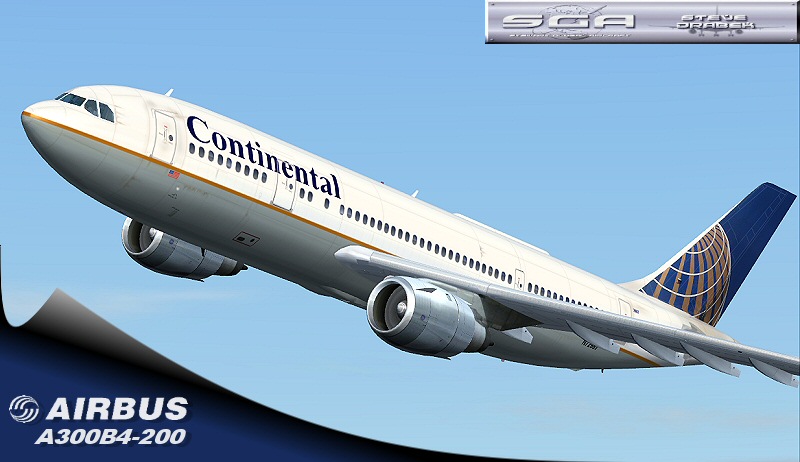 Fs2004 Continental Airbus A300B4-200