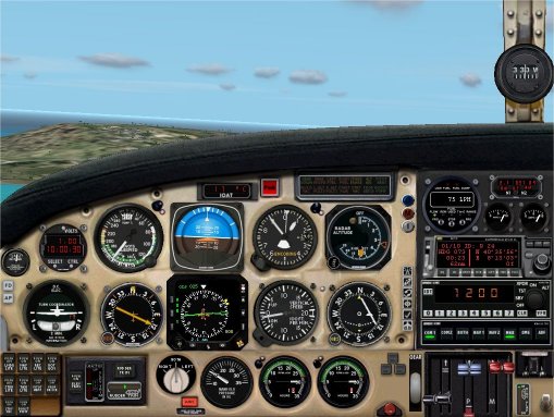 A Picturerealistic Panel For The Twin Piston Engine Aircraft Piper Seneca V (Fs 2002 Pro)