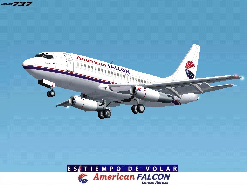 Fs2002/2004 Ffx 737-291/Adv American Falcon Lineas Aereas This Is The Boeing 737-291/Adv L