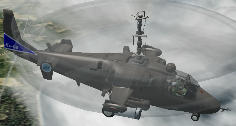 Fs2002/Fs2004 Kamov Ka-52 Alligator Multi-Role All-Weather Combat Ka-52 Alligator Helicopt