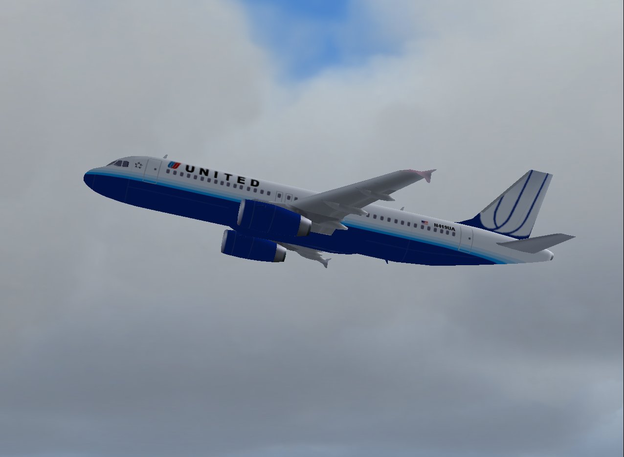 Fs Painters Airbus A320 In United Airlines Brand-New Livery, For Ai Traffic, And Painted W